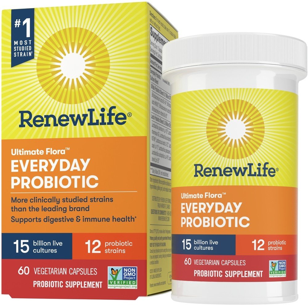 Renew Life Ultimate Flora Everyday Probiotic 15 Billion 60 VegCap