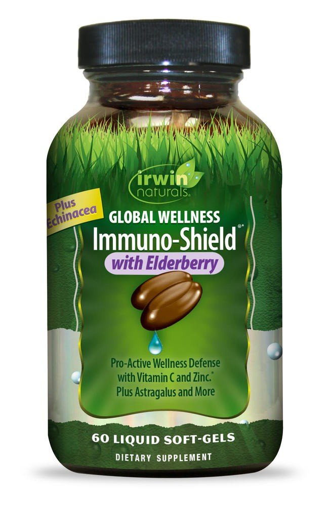 Irwin Naturals Immuno-Shield with Elderberry 60 Liquid Softgel