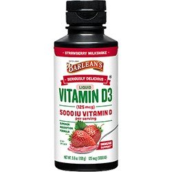 Barlean's Seriously Delicious Vitamin D3 Strawberry Milkshake 5.6 oz Liquid