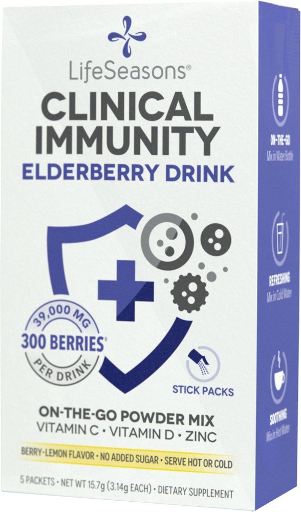 Life Seasons Clinical Immunity Elderberry Drink 5 Packets Powder