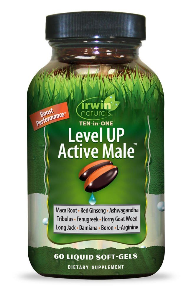 Irwin Naturals Level UP Active Male 60 Liquid Softgels