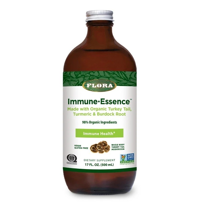 Flora Inc Immune-Essence with Turkey Tail & Turmeric 17 oz Liquid