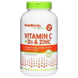 Nutribiotic Vitamin C + D3 &amp; Zinc 250 Capsule