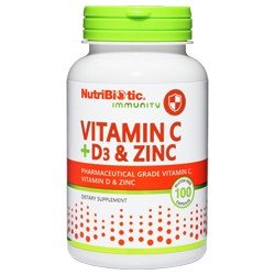 Nutribiotic Vitamin C + D3 & Zinc 100 Capsule