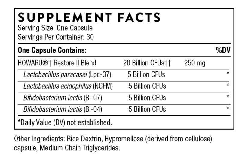 Thorne FloraSport 20B 30 Capsule