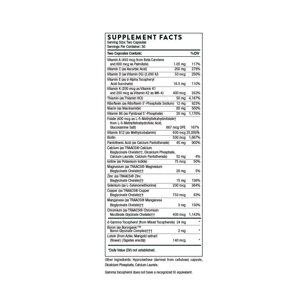 Thorne Basic Nutrients 2/Day 60 Capsule