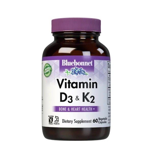 Bluebonnet Vitamin D3 & K2 60 VegCap