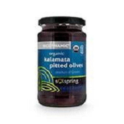 Dr. Mercola Solspring Biodynamic Organic Kalamata Pitted Olives 11.10 oz Glass Jar