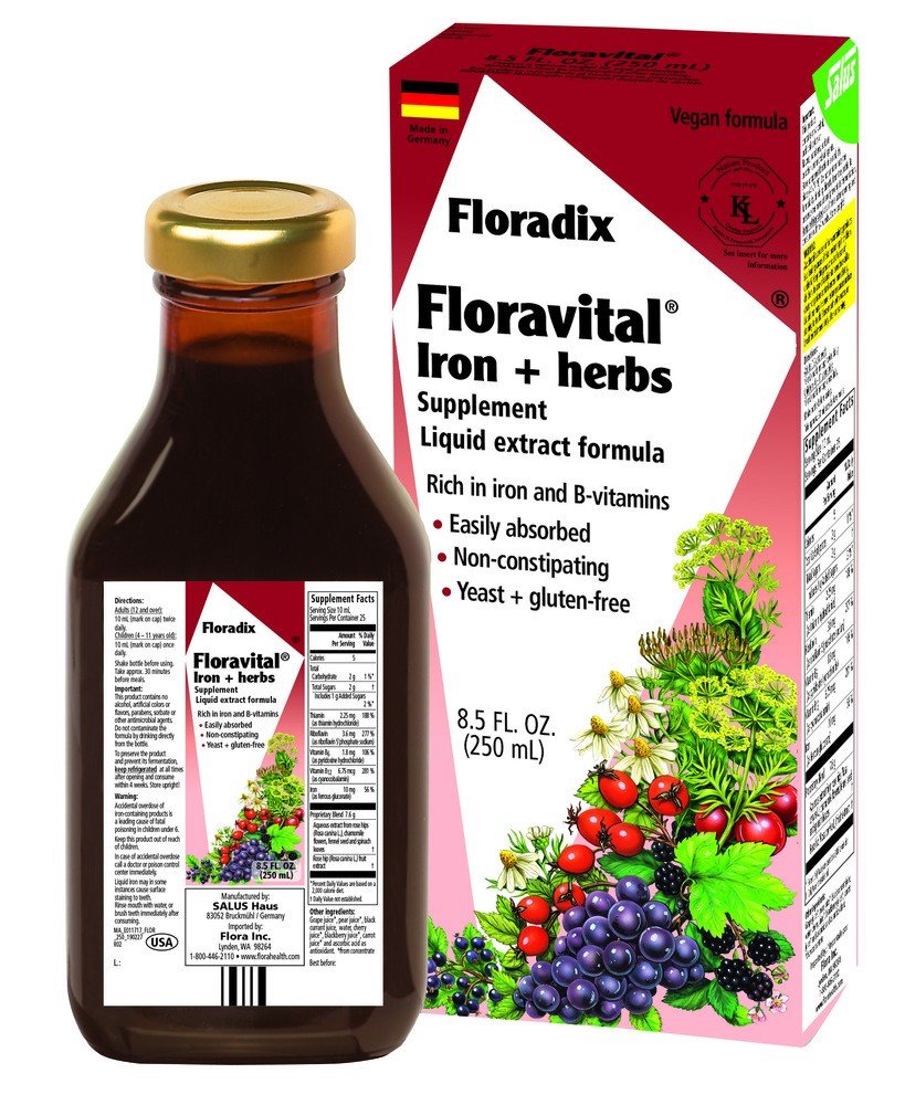 Salus Floravital Iron &amp; Herbs Yeast-Free 8.5 oz Liquid