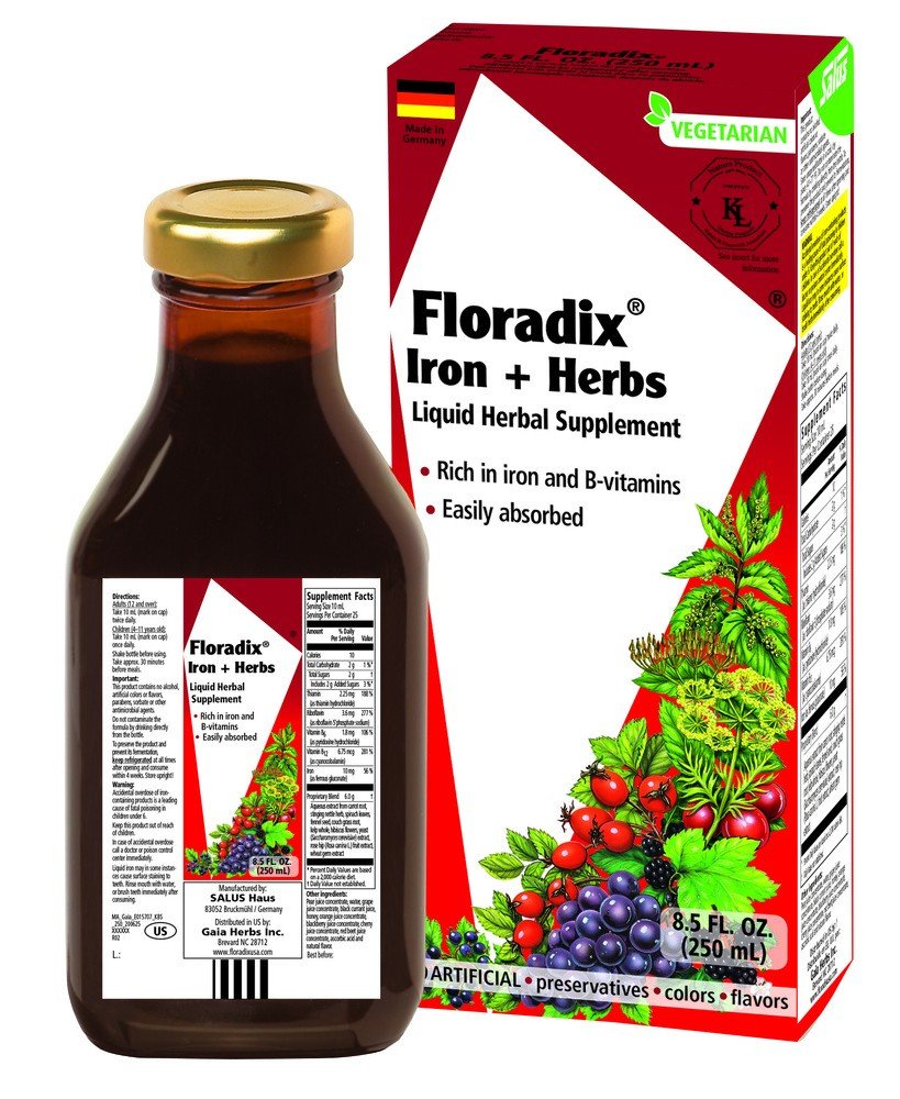 Salus Floradix Iron & Herbs 8.5 oz Liquid