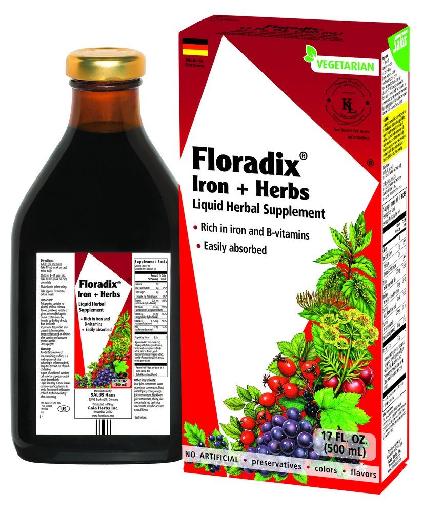 Salus Floradix Iron &amp; Herbs 17 oz Liquid