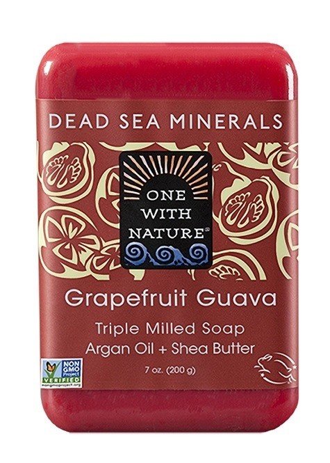 One With Nature Dead Sea Minerals Grapefruit Guava Soap 7 oz Bar Soap