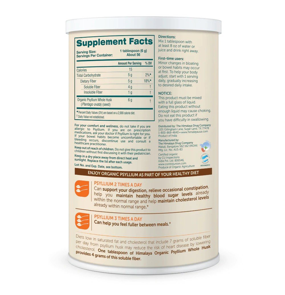 Himalaya Herbals Psyllium Whole Husk 12 oz Powder