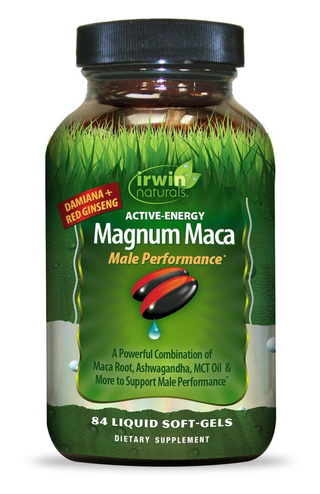Irwin Naturals ACTIVE-ENERGY Magnum Maca Male Performance 84 Liquid Softgel