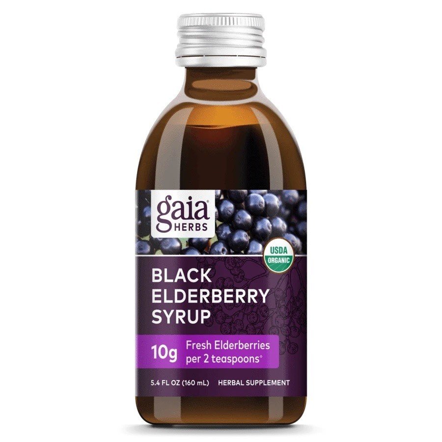 Gaia Herbs Black Elderberry Syrup - Adult Daily 5.4 oz Liquid