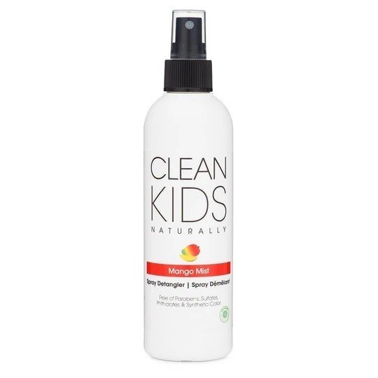 Clean Kids | Gabriel Cosmetics | Detangler Spray Naturally | Mango Mist | Paraben Free | Sulfate Free | Phthalate Free | Synthetic Color Free | 8 ounce Spray | VitaminLife