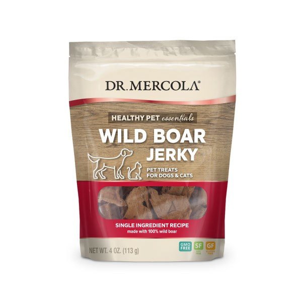 Dr. Mercola Wild Boar Jerky for Dogs &amp; Cats 4 oz Bag