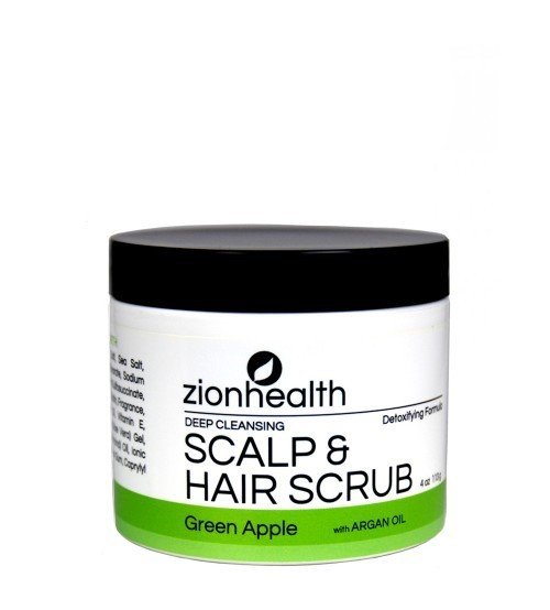 Zion Health Adama Minerals Deep Cleaning Hair Scrub - Green Apple 4  oz Liquid