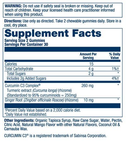 Solaray Turmeric Gummies 60 Gummy