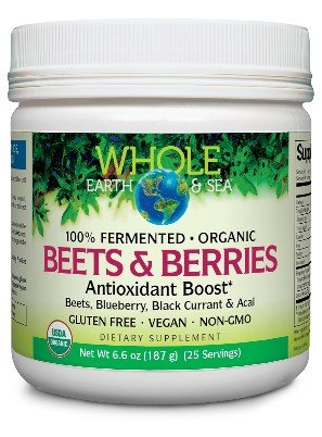 Natural Factors Whole Earth &amp; Sea Beets &amp; Berries Antioxidant Boost 6.6 oz Powder