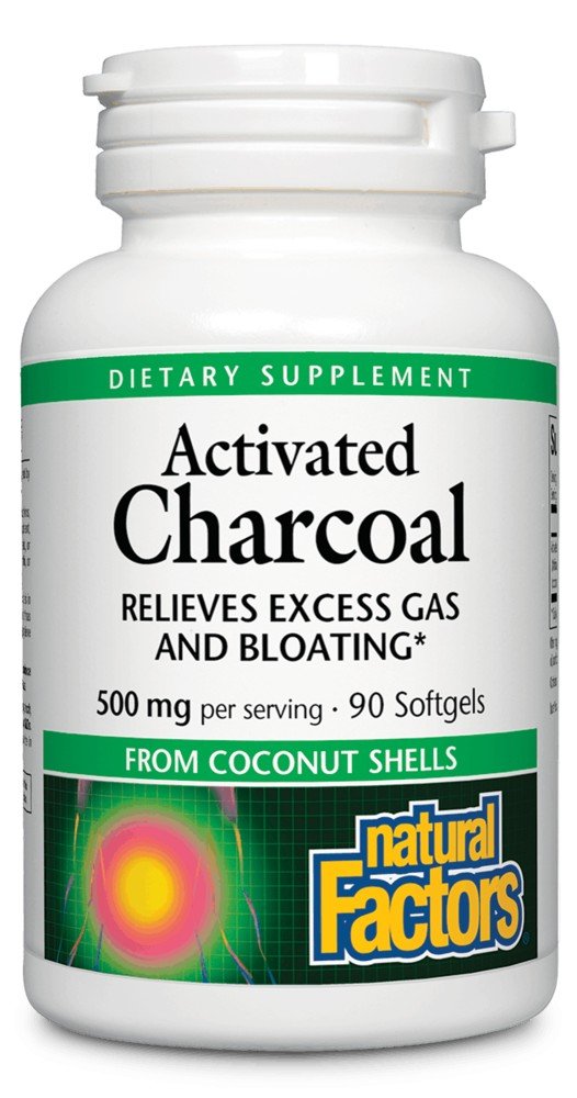 Natural Factors Activated Charcoal 90 Softgel