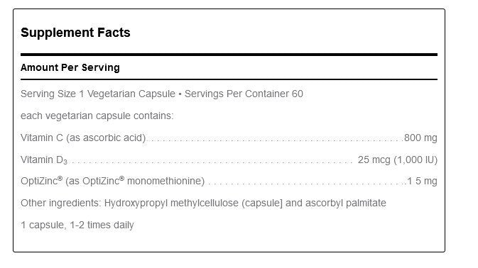 Douglas Laboratories C-D-Zinc 60 Capsule