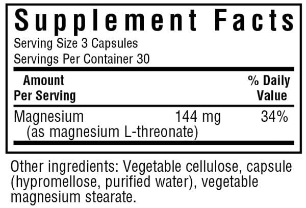 Bluebonnet Magnesium L-Threonate 90 VegCap