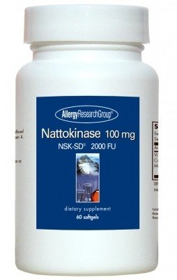 Allergy Research Group Nattokinase 100 mg NSK-SD 2000 Fibrinolytic Units 60 Softgel