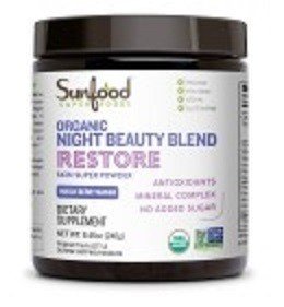 Sunfood Organic Night Beauty Blend Restore 8.46 oz Powder