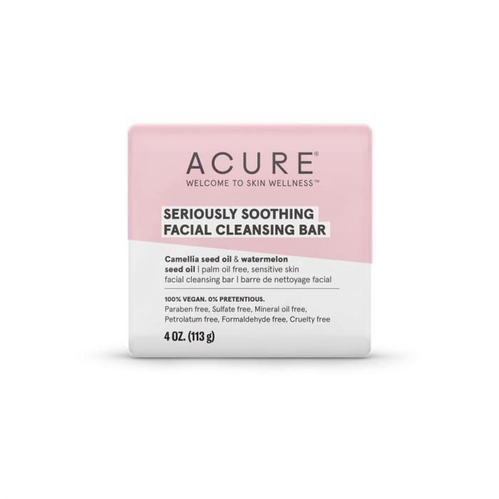 Acure Seriously Soothing Facial Cleansing Bar 4 oz Bar