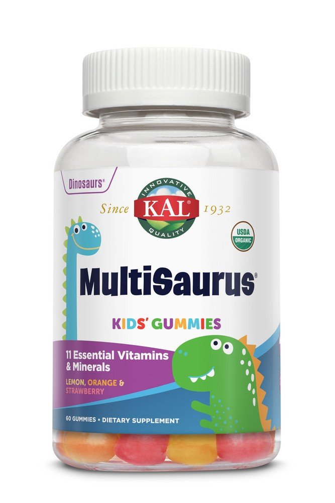 Kal MultiSaurus Organic Lemon, Orange, Strawberry 60 Gummy