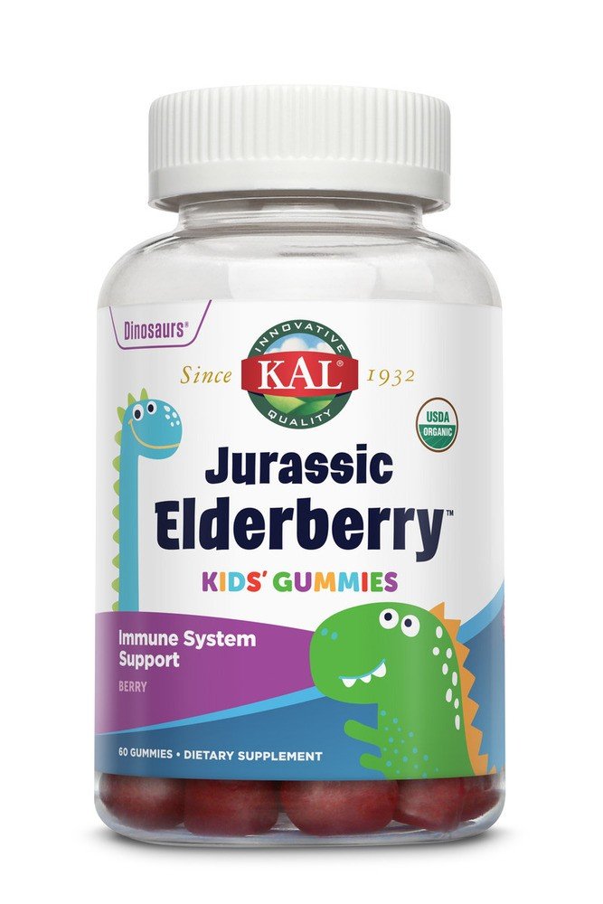 Kal Jurassic Elderberry Organic Berry 60 Gummy