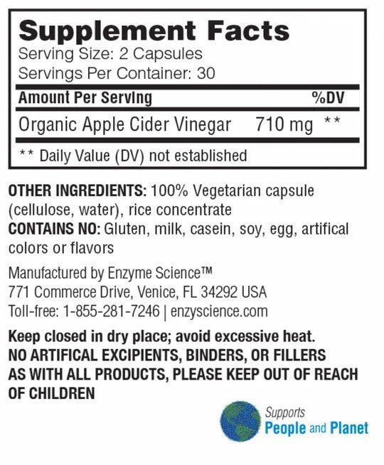 Enzyme Science Apple Cider Vinegar 60 Capsule