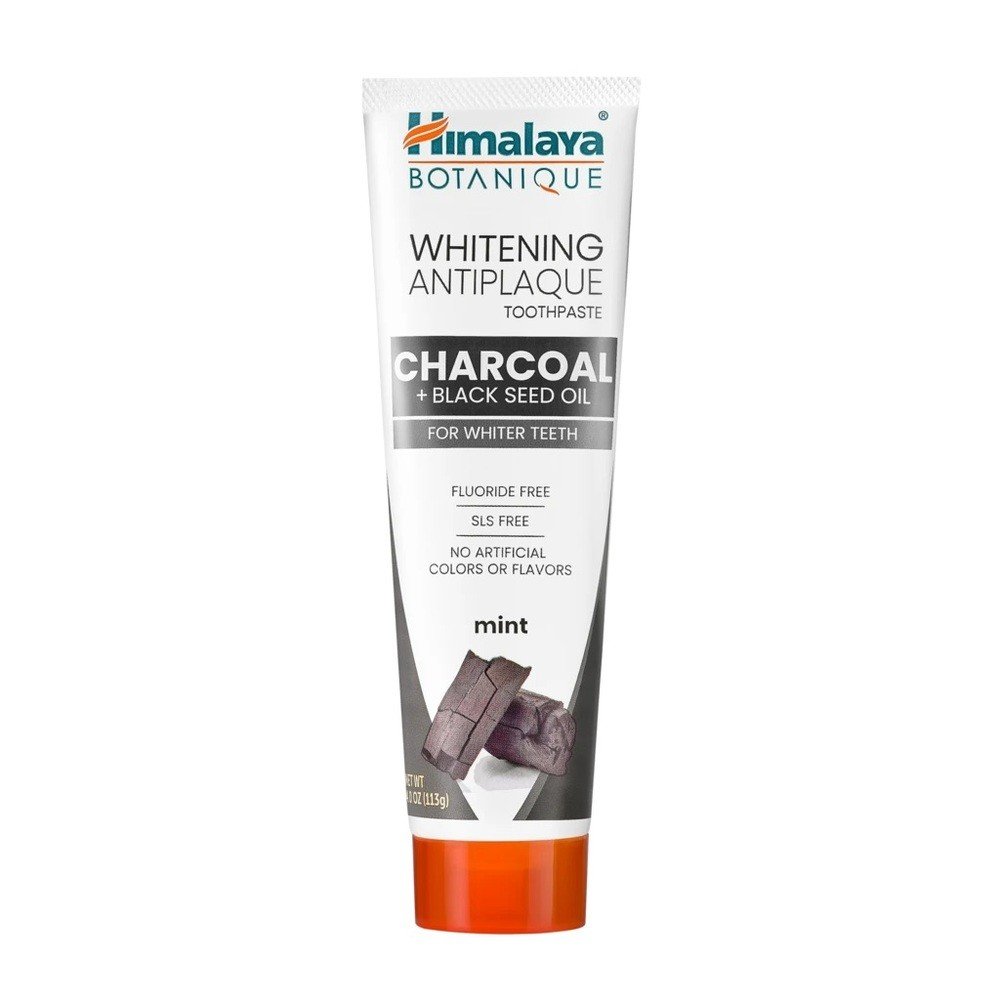 Himalaya Herbals Whitening Antiplaque Toothpaste Charcoal + Black Seed Oil 4 oz Paste
