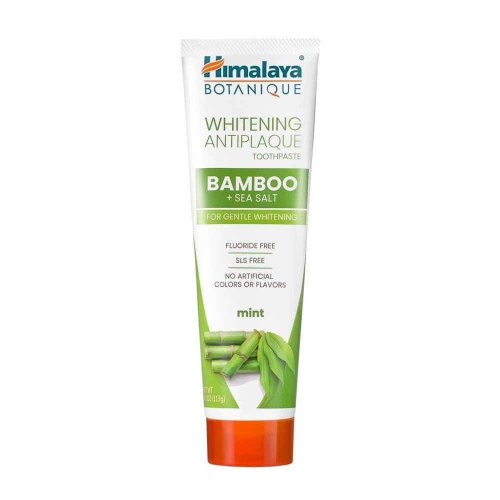 Himalaya Herbals Whitening Antiplaque Toothpaste Bamboo + Sea Salt 4 oz Paste