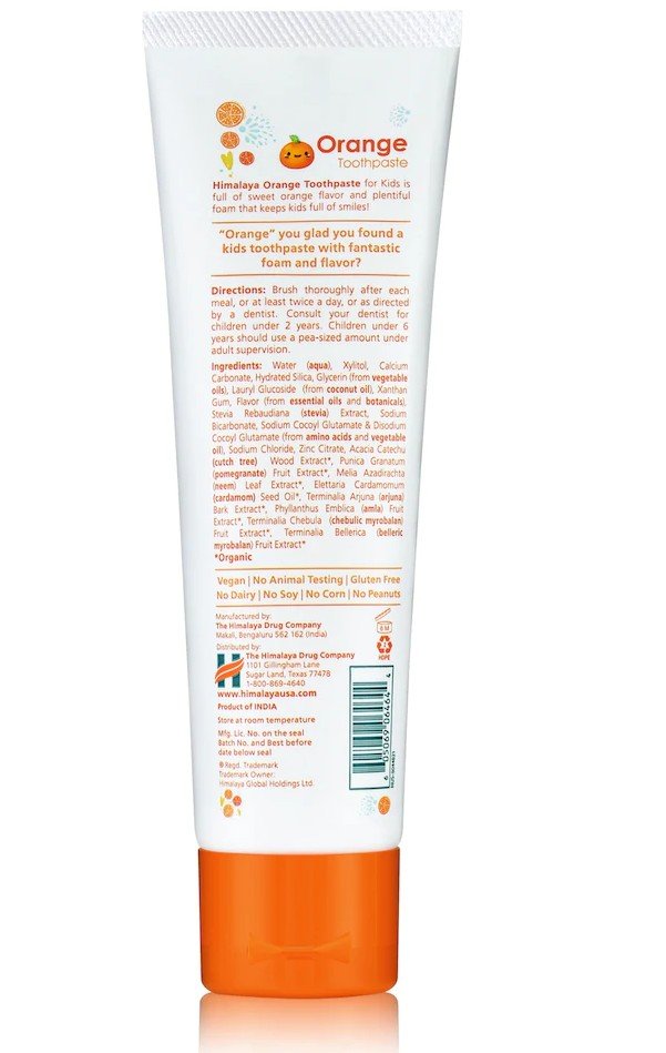 Himalaya Herbals Kids Orange Toothpaste 4 oz Paste