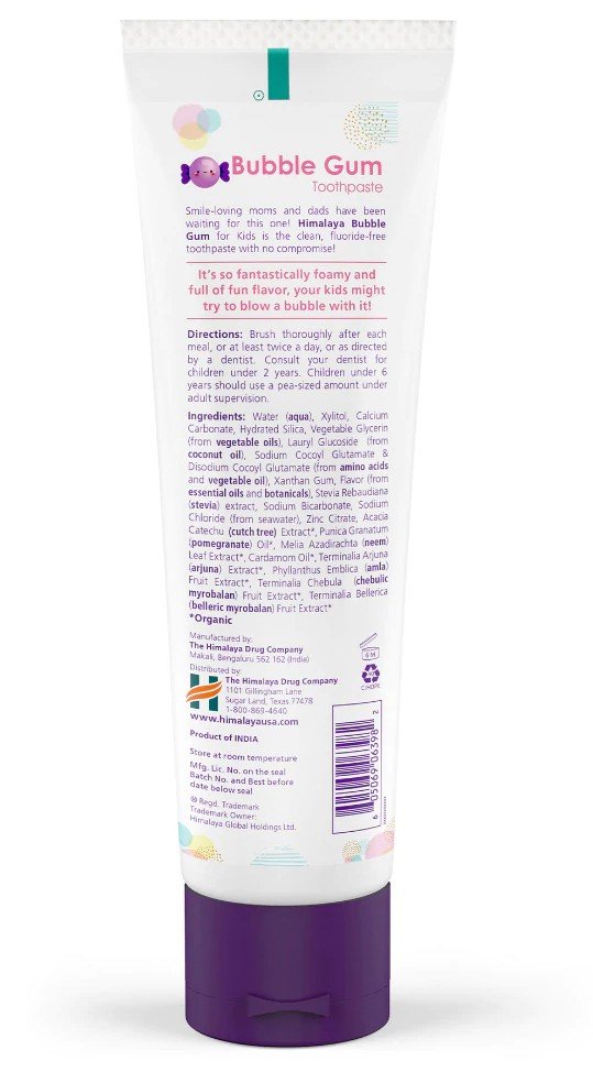 Himalaya Herbals Kids Bubble Gum Toothpaste 4 oz Paste