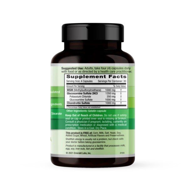 Emerald Labs MSM/Glucosamine/Chondroitin 120 Capsule