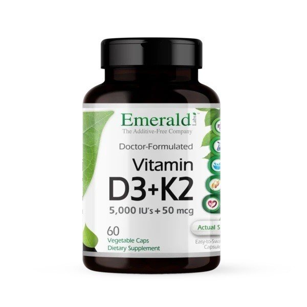 Emerald Labs D3 2500 IU + K2 50 mg 60 VegCap