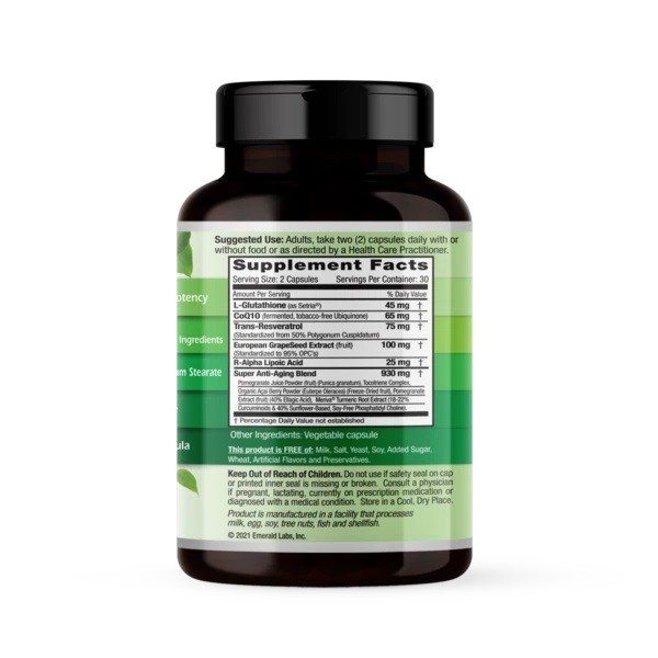 Emerald Labs Anti-Aging Cellular Complex 60 VegCap