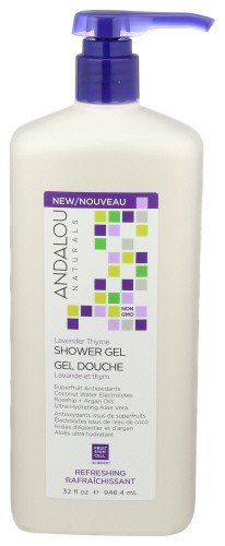 Andalou Naturals Refreshing Shower Gel Lavender Thyme 32 oz Liquid