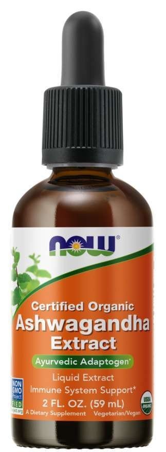 Now Foods Certified Organic Ashwagandha Extract 2 oz Liquid