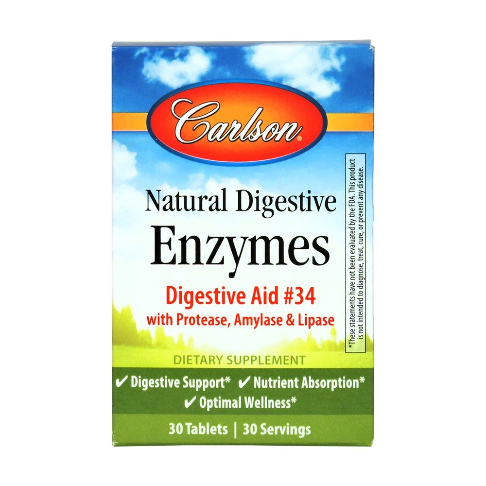 Carlson Laboratories Natural Digestive Enzymes Grab + Go Packs 30 Tablet