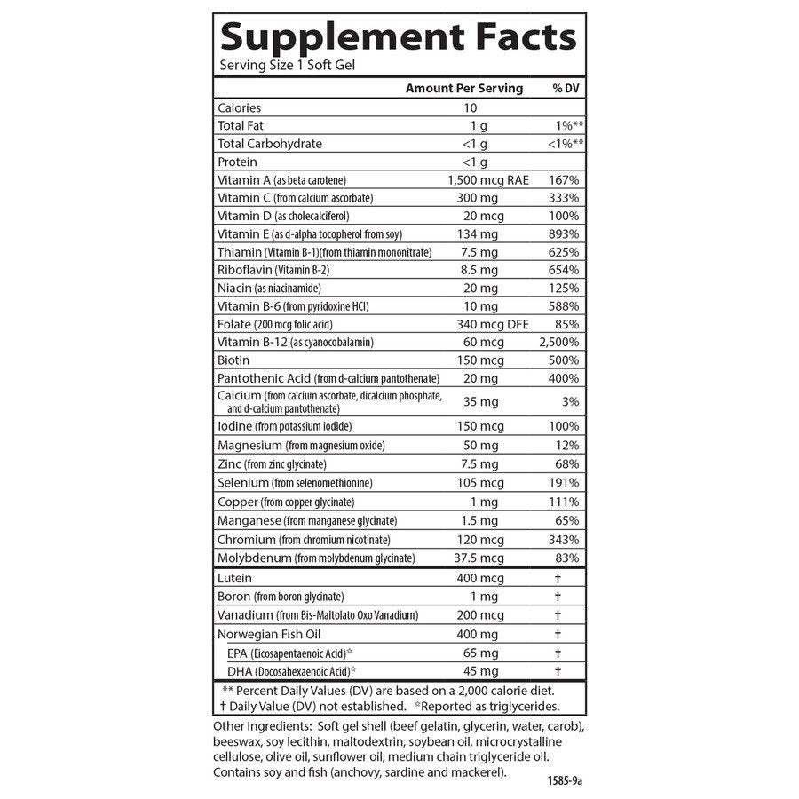 Carlson Laboratories Multi + Omega-3 120 Softgel