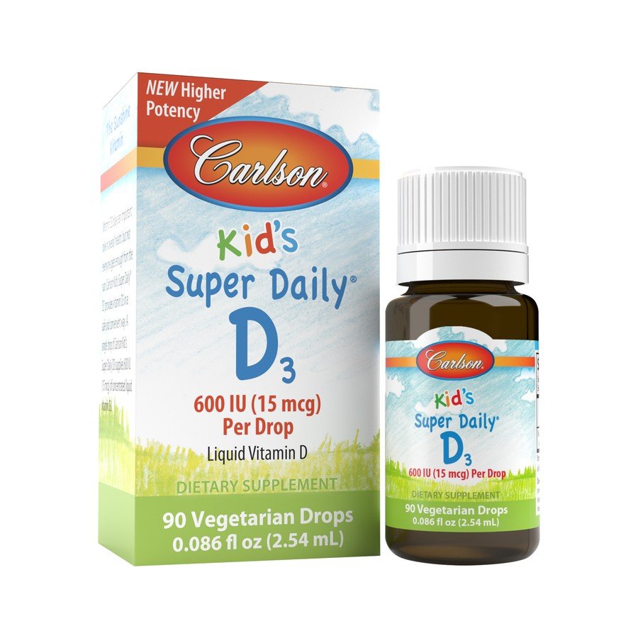 Carlson Laboratories Kid's Super Daily D3 600 IU 0.086 fl oz (2.54 mL Liquid