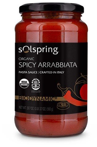 Dr. Mercola Solspring Biodynamic Organic Spicy Arrabbiata Italian Pasta Sauce 19.70 oz Glass Jar