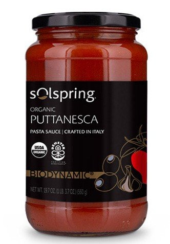 Dr. Mercola Solspring Biodynamic Organic Puttanesca Italian Pasta Sauce 19.70 oz Glass Jar