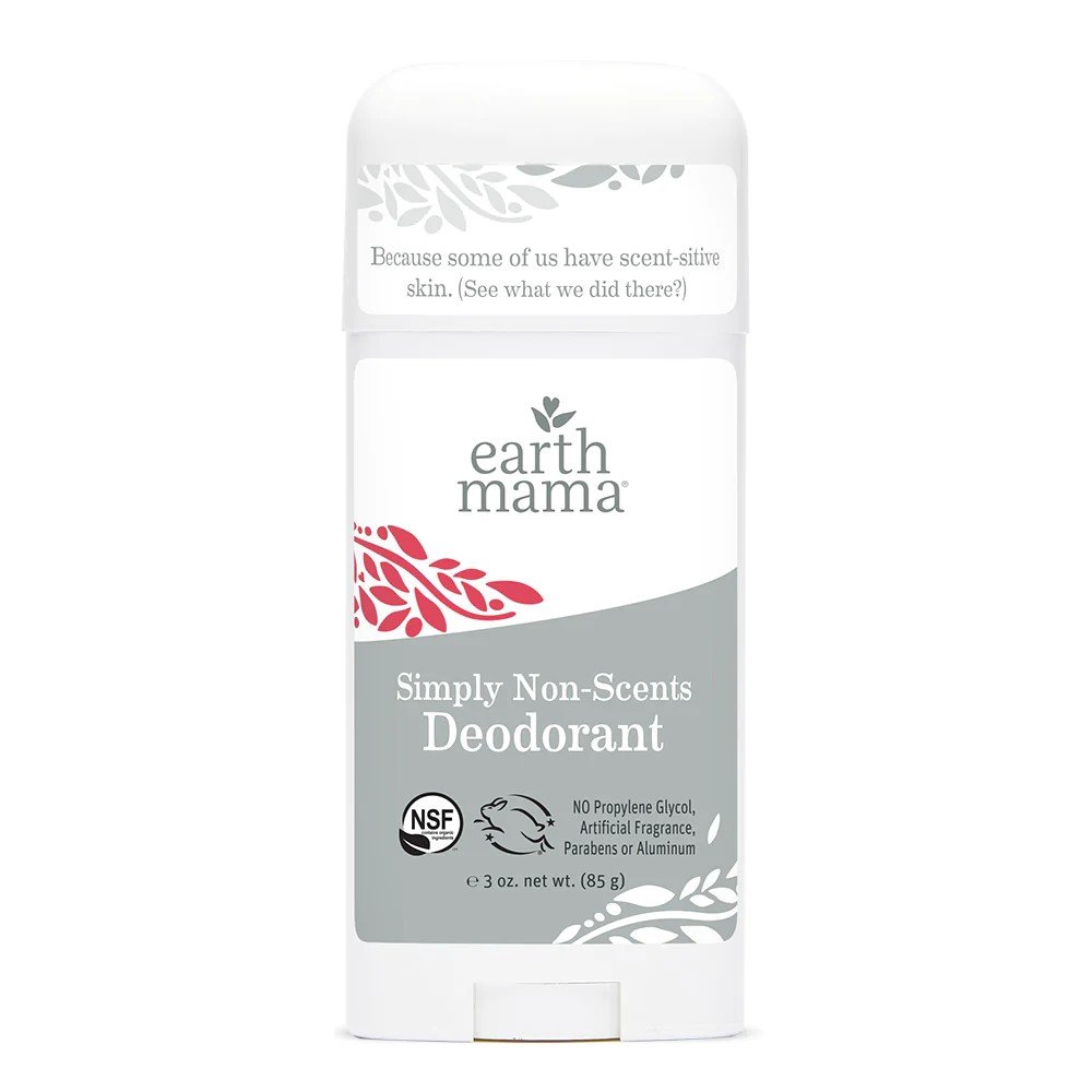 Earth Mama Organics Natural Non-Scents Deodorant 17 g (.06 oz) Stick