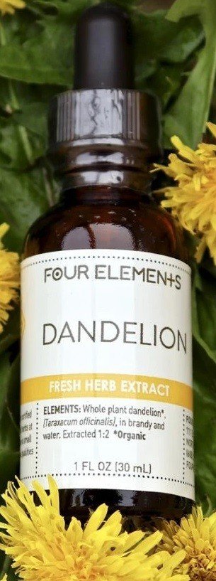Four Elements Organic Herbals Dandelion Herb Tincture 1 oz Liquid