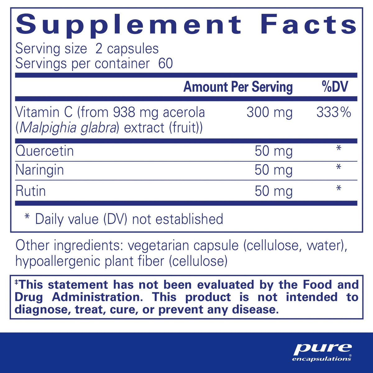 Pure Encapsulations Acerola/Flavonoid 120 Capsules